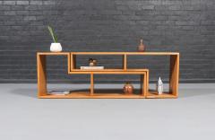 Mid Century Modern Modular Oak Bookshelf Credenza - 4529541