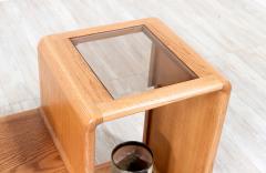 Mid Century Modern Modular Oak Glass Bookshelves - 3211424