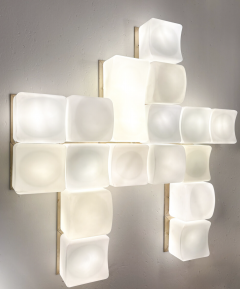 Mid Century Modern Modular Wall light Onda by Claudio Salocchi Lumenform - 4118427