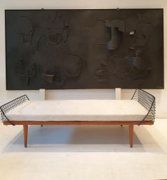 Mid Century Modern Monumental Metal Sculptural Wall Panel by Egon Fischer - 3238575