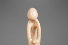 Mid Century Modern Mother and Child Marble Stone Sculpture Kenya c 1980s - 3279943