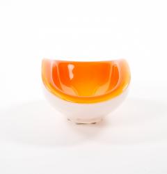 Mid Century Modern Murano Mouth Blown Geometric Shape Decorative Bowl Piece - 3886173