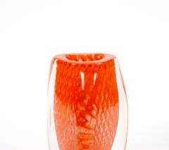 Mid Century Modern Murano Mouth Blown Geometric Shape Vase by Giampaolo Italy - 3886185