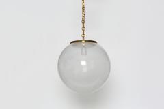 Mid Century Modern Murano glass ceiling pendant in brass Italy circa 1960s - 4470265