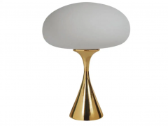 Mid Century Modern Mushroom Table Lamp by Design Line in Brass Gold Color - 2606757