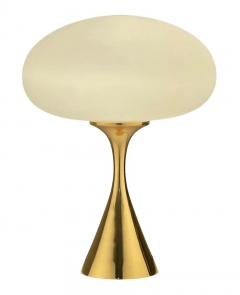 Mid Century Modern Mushroom Table Lamp by Design Line in Brass Gold Color - 2606759