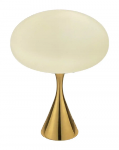 Mid Century Modern Mushroom Table Lamp by Design Line in Brass Gold Color - 2606760