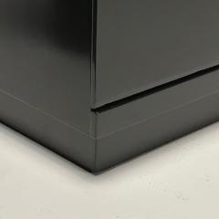 Mid Century Modern Nightstands Chests Black Lacquer Brass USA 1970s - 3608062