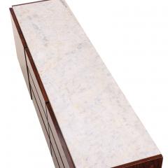 Mid Century Modern Nine Drawer Marble Top Dresser C 1955  - 4527899