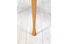 Mid Century Modern Oak Walnut Side Table with Travertine Stone - 2688487