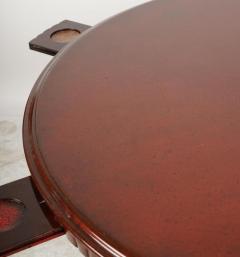 Mid Century Modern Oil Spot Lacquered Regency Game Table - 3192496