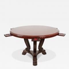 Mid Century Modern Oil Spot Lacquered Regency Game Table - 3193353