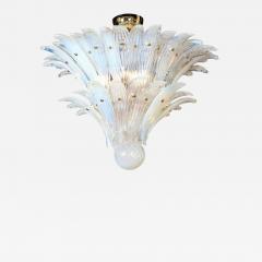 Mid Century Modern Opalescent Murano 2 Tier Palma Chandelier with Brass Fittings - 2709558