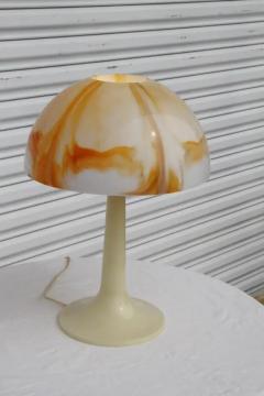 Mid Century Modern Orange Mushroom Lamps - 4126251