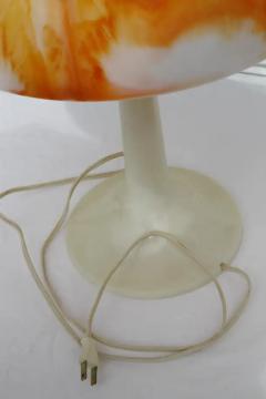 Mid Century Modern Orange Mushroom Lamps - 4126262