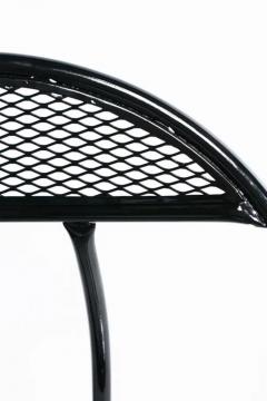 Mid Century Modern Outdoor Black Metal Mesh Patio Folding Chairs by Rid Jid - 4098035