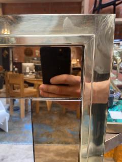 Mid Century Modern Oversize Square Mirror Italy 1970 - 2022036