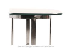 Mid Century Modern Pair Chrome Glass Side End Tables - 3650049