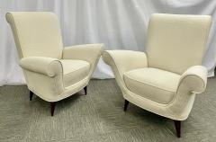Mid Century Modern Pair Lounge Chairs Manner of Paolo Buffa Boucl  - 2925889