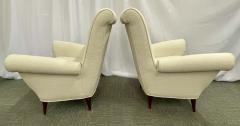 Mid Century Modern Pair Lounge Chairs Manner of Paolo Buffa Boucl  - 2925891