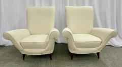 Mid Century Modern Pair Lounge Chairs Manner of Paolo Buffa Boucl  - 2925892
