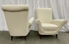 Mid Century Modern Pair Lounge Chairs Manner of Paolo Buffa Boucl  - 2925893