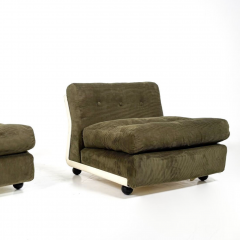Mid Century Modern Pair of Amanta Armchairs by Mario Bellini 1960s - 4276150