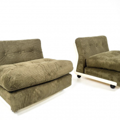 Mid Century Modern Pair of Amanta Armchairs by Mario Bellini 1960s - 4276152