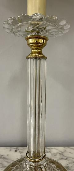 Mid Century Modern Pair of Baccarat Style Table Lamps Crystal 1960s - 2921238