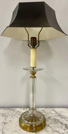Mid Century Modern Pair of Baccarat Style Table Lamps Crystal 1960s - 2921240