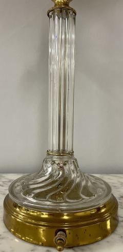 Mid Century Modern Pair of Baccarat Style Table Lamps Crystal 1960s - 2921243