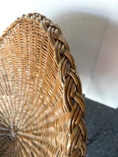 Mid Century Modern Pair of Rattan Armchairs France 1950s - 4565822