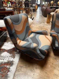 Mid Century Modern Pair of Regent Armchairs by Marco Zanuso Italy 1960s - 3431081