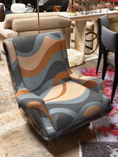 Mid Century Modern Pair of Regent Armchairs by Marco Zanuso Italy 1960s - 3431085