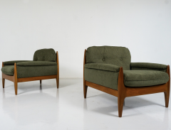 Mid Century Modern Pair of Scandinavian Armchairs 1960s New Upholstery - 3594820