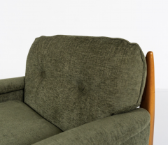 Mid Century Modern Pair of Scandinavian Armchairs 1960s New Upholstery - 3594821