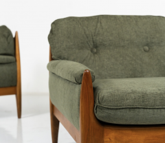 Mid Century Modern Pair of Scandinavian Armchairs 1960s New Upholstery - 3594822