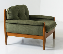 Mid Century Modern Pair of Scandinavian Armchairs 1960s New Upholstery - 3594823