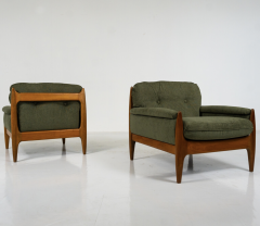 Mid Century Modern Pair of Scandinavian Armchairs 1960s New Upholstery - 3594824