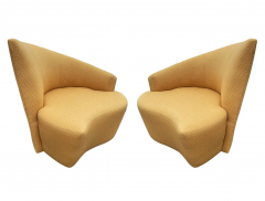 Mid Century Modern Pair of Slipper Swivel Lounge Chairs by Preview - 2721522