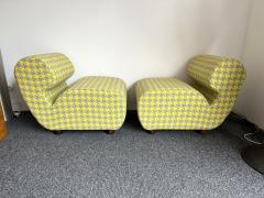 Mid Century Modern Pair of Slipper chairs P Italy 1970s - 3020526