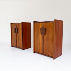 Mid Century Modern Pair of Wood Buffets Cabinets Italy 1950s - 3243638