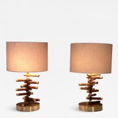 Mid Century Modern Pair of table lamps by Brazilian Designer Brazil 1960s - 4207639