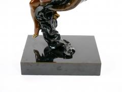 Mid Century Modern Patinated Bronze Figural Sculpture of a Reclining Lady - 4085461