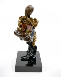 Mid Century Modern Patinated Bronze Figural Sculpture of a Reclining Lady - 4085464