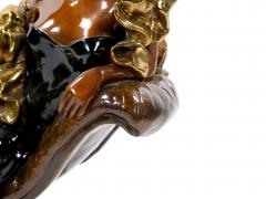 Mid Century Modern Patinated Bronze Figural Sculpture of a Reclining Lady - 4085465