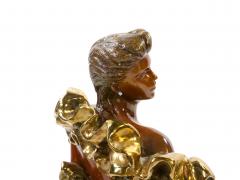 Mid Century Modern Patinated Bronze Figural Sculpture of a Reclining Lady - 4085468