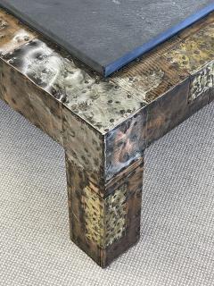 Mid Century Modern Paul Evans for Directional Brutalist Metal Large Coffee Table - 2925828