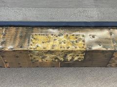 Mid Century Modern Paul Evans for Directional Brutalist Metal Large Coffee Table - 2925829
