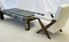 Mid Century Modern Paul Evans for Directional Brutalist Metal Large Coffee Table - 2925835
